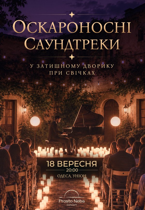 Оскароносні саундтреки в затишному дворику при свічках 