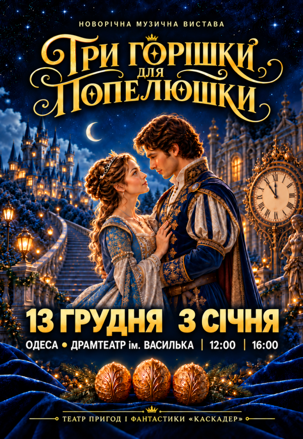 Новогодний музыкальный спектакль "Три орешка для Золушки"